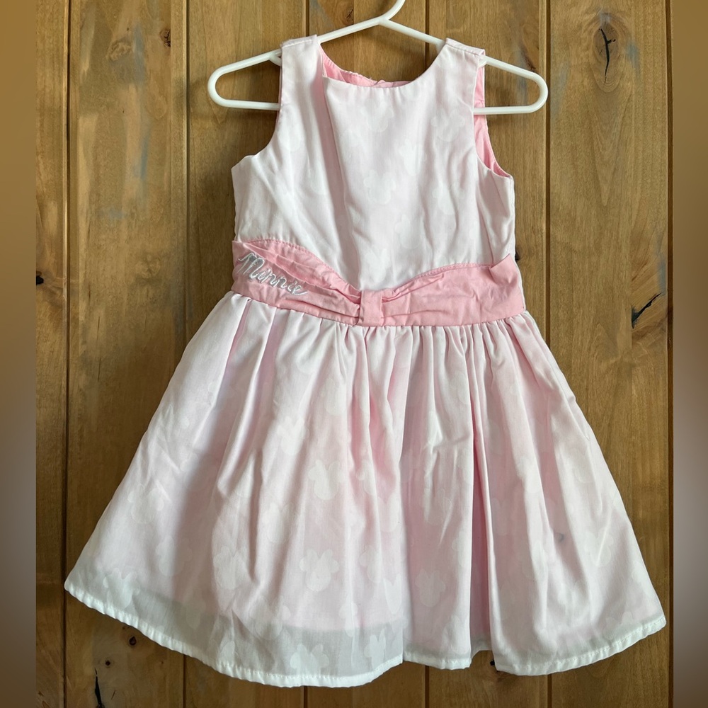 Disney Light Pink Sleeveless Party Dress with Pink Waistband